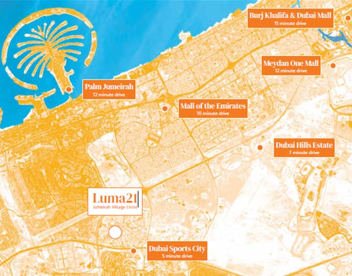 Bloom Heights JVC Map